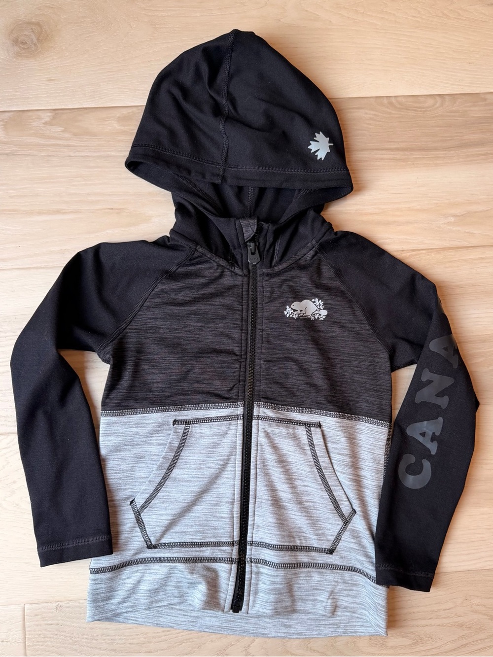 Roots Kids Colorblock Canada Full-Zip Active Hoodie 5T